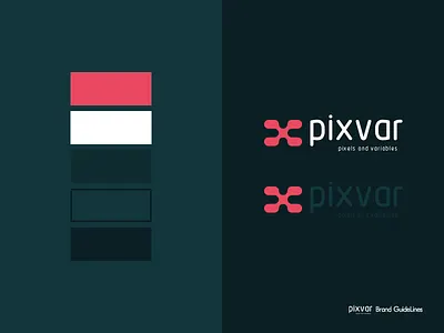 Pixvar - Brand Guidelines brand branding colors company desing guidelines logo pixvar