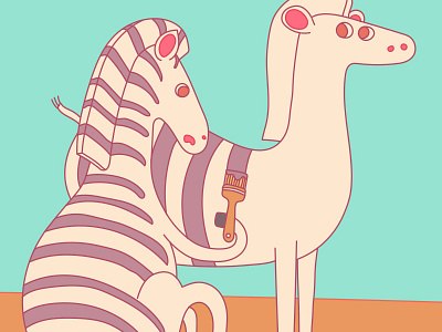 The zebras (page 5 extract) brush cute paint savannah vector zebra