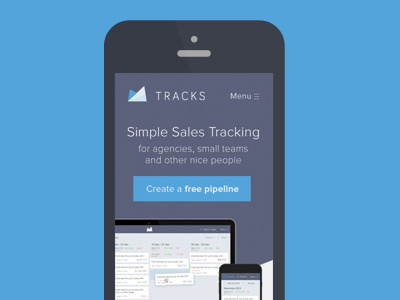 Mobile goodness cta mobile responsive simple tracks