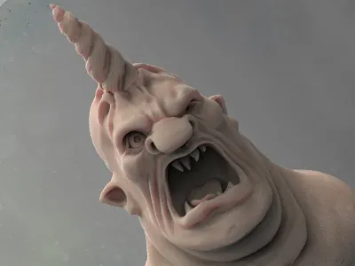 Unicorn Ogre (Hour Speed Sculpt) 3d 3d model animation mudbox ogre pixar unicorn zbrush