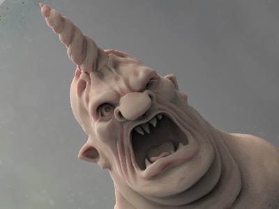 Unicorn Ogre (Hour Speed Sculpt) 3d 3d model animation mudbox ogre pixar unicorn zbrush