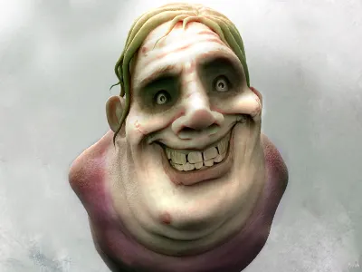 The Joker (Hour Speed Sculpt) 3d 3d model animation batman comics dc joker mudbox pixar zbrush