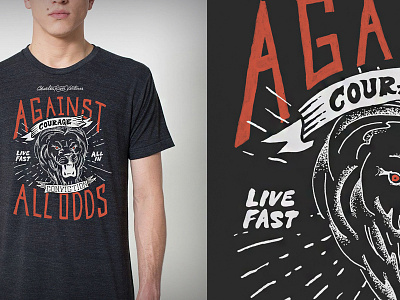CRV Tee design illustration lettering lion tee tshirt typography