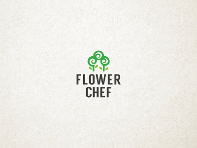 Flower Chef chef chefhat creative flower futureform leafs logo logodesign minimal onlineshop simple