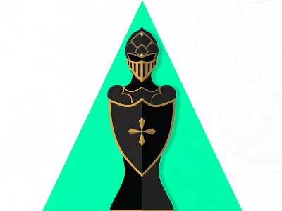Pawn chess design flat illustration knight pawn