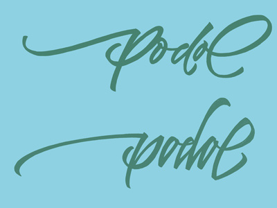 Podol handletters handmade lettering letters logo sketch