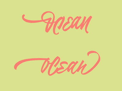 Ocean concept design lettering letters logo logotype vikavita
