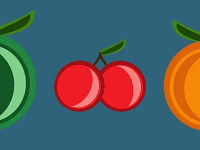 Fruit apple circles clean colour crop fruit graphic design green logo minimal red simple