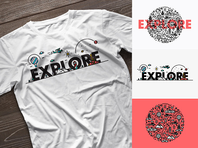 Submission day... balloon brand branding clothng illustration line logo pattern plane t shirt type