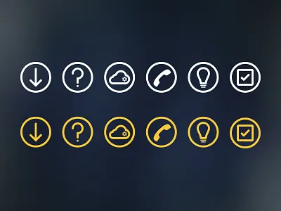 Thick line icons circle glyphs icon icons line round