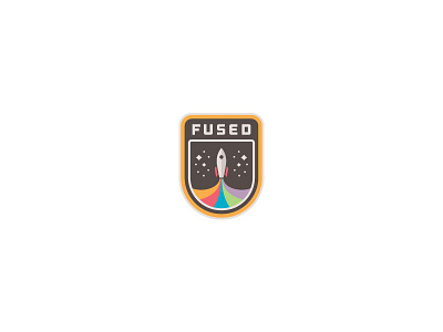 Fused Badge badge fused icon nasa patch rocket space stars web hosting