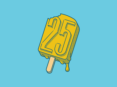 Type Brigade 25 25 lettering popsicle
