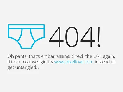 404...oh pants 404 fun iconography