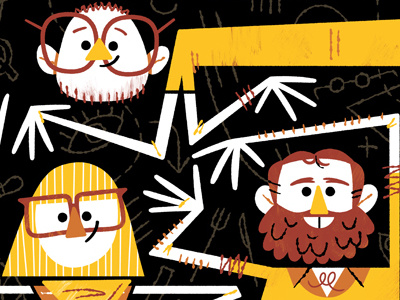 Honey Improv Poster - Detail andrew kolb comedy honey improv illustration kolbisneat poster