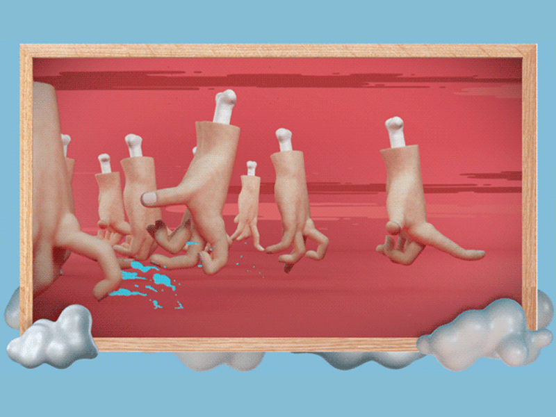 Burstype - Hands Run Run Run!!!! 2d 3d animation animator burstype cel designer emanuele graphic marani motion