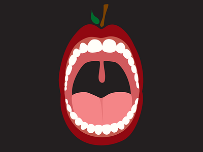 Debate Club apple debate graphic illustration mouth vector