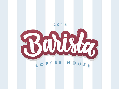 Barista Coffee House Logo branding hand lettering logo typography vector