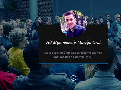 Personal portfolio dark minimalistic one page portfolio