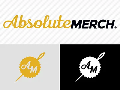 Absolute Merch - Rebrand brand identity typography