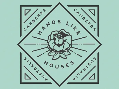 Hands Like Houses - Rose band flower illustration rose