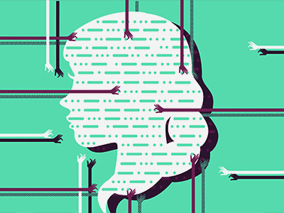 Morse drawing editorial halftone illustration magazine portrait vector