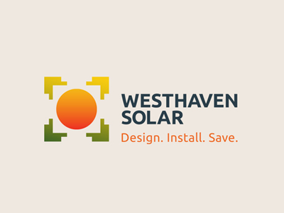 Westhaven Solar america brand branding bright energy identity logo logotype positive solar symbol