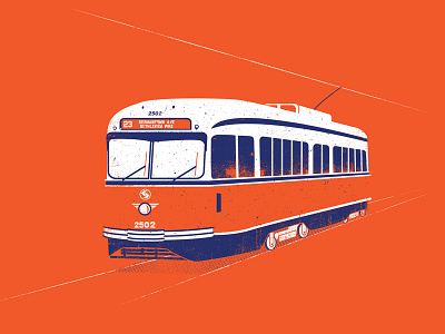 Septa Trolley illustration philadelphia septa trolley