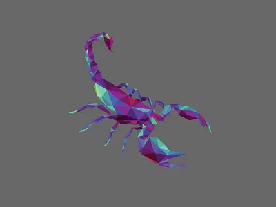 Scorpion lowpoly logo insect logo lowpoly scorp scorpio scorpion