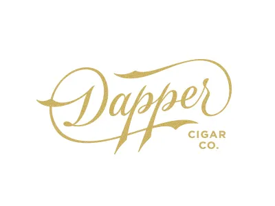 Dappercigar cigars logo script type typography vintage