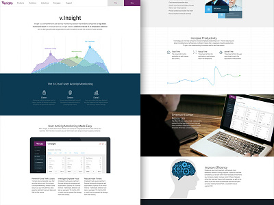 Product Page Design v2 chart dashboard features graph homepage icons menu nav product ui web website