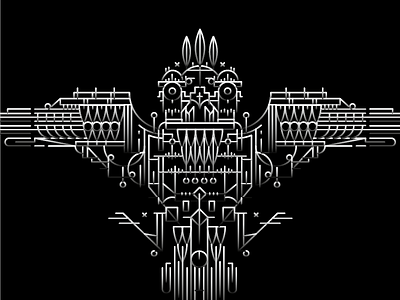 flying pigeon alfrombern gradient lineart lines linework pattern space stuff