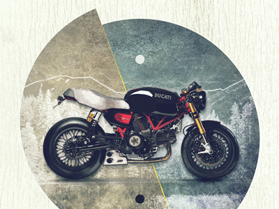 Motolinear #5 - Sport Classic GT1000 classic custom design ducati gt1000 illustration modern motorcycle motorcycles photoshop sport streetfighter