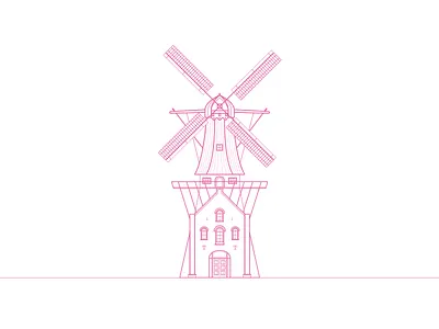Old mill draft haarlem house illustration lines linework lineworks mill old sketch warehouse