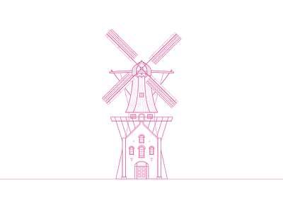 Old mill draft haarlem house illustration lines linework lineworks mill old sketch warehouse