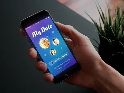My Date Concept App app concept ios ios app iphone login screen ui user interface