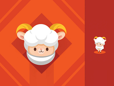 Sheep Year animal cartoon character chinese festival graphic illustration sheep
