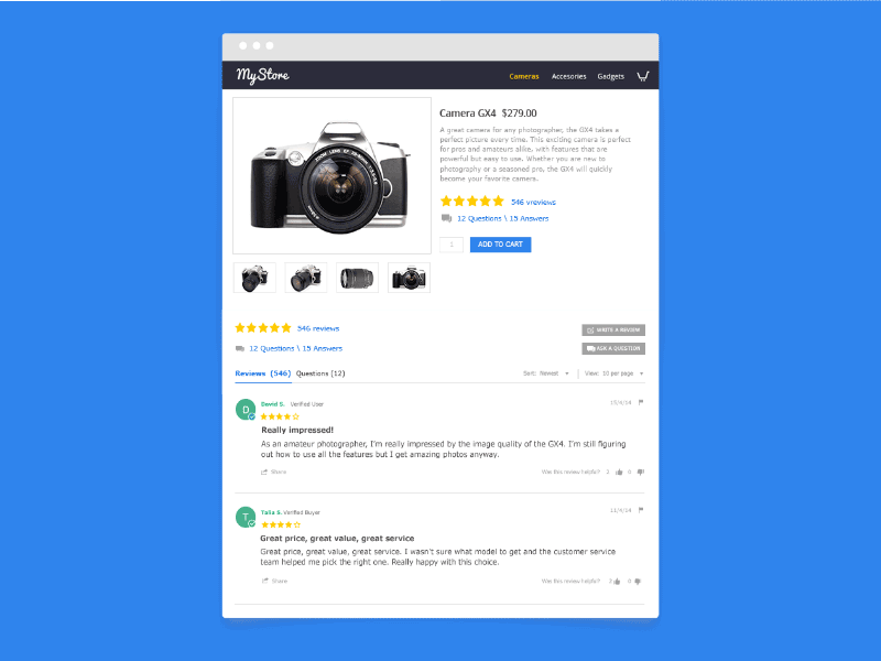Reviews widget brand design ecommerce store ui ux widget yotpo