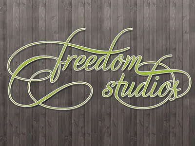 Freedom Studios - Typography Wallpaper cursive leather ligatures logo stitched type typography wood