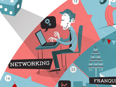 Enterpreneur drawing enterpreneur game illustration ilustración networking poster textures vectorial