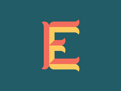 E font lettering type