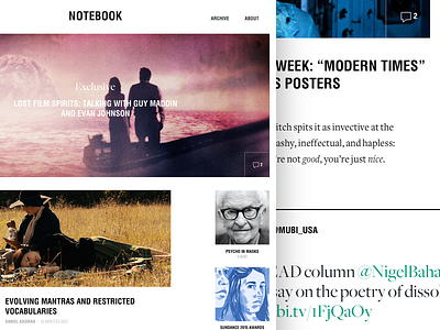 Notebook: Another Itteration blog film magazine mubi notebook web design