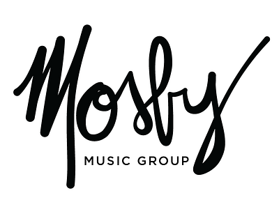 Mosby Dribbble logo music typography