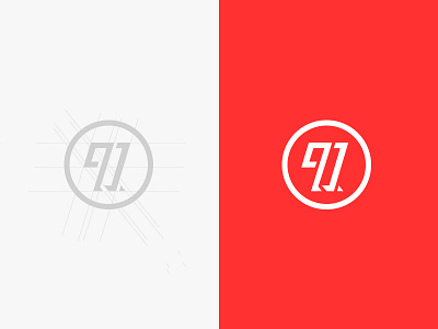 91studio 91 flat logo red round