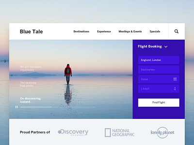 Travel Agency colourful flight booking travel ui web design