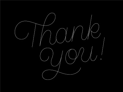 Thank You! handlettering lettering script thank you type typography