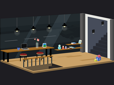 Cafe01 cafe flat photoshop photoshopcc