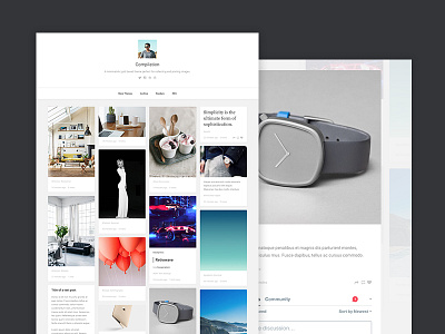 Compilation Tumblr Theme blog clean content grid magazine masonry minimal pinterest theme tumblr