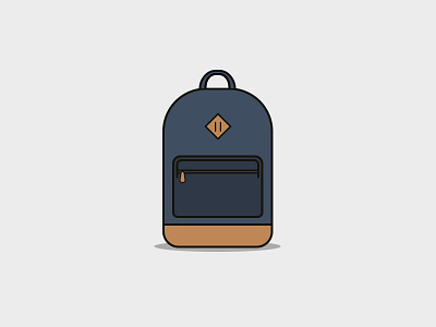 Classic Backpack backpack flat herschel hipster illustration