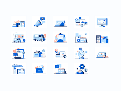 Product Feature Illustration Set for ServiceTitan