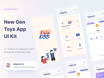 Mobile App IoT Connection – Kids Toy App UI Design user experience design